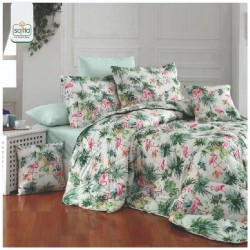 Softia Ranforce Flamingo %100 Pamuk Nevresim Takımı