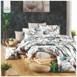 Softia Ranforce Flower 02 %100 Pamuk Nevresim Takımı